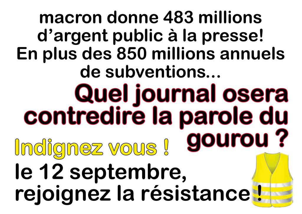 483 millions à la presse