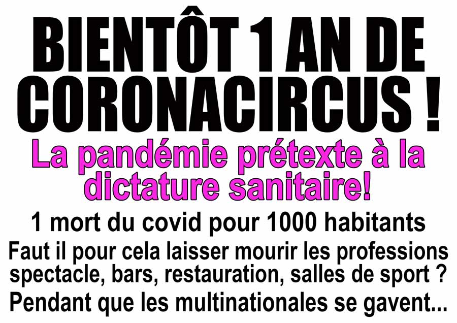 1 AN DE CORONACIRCUS